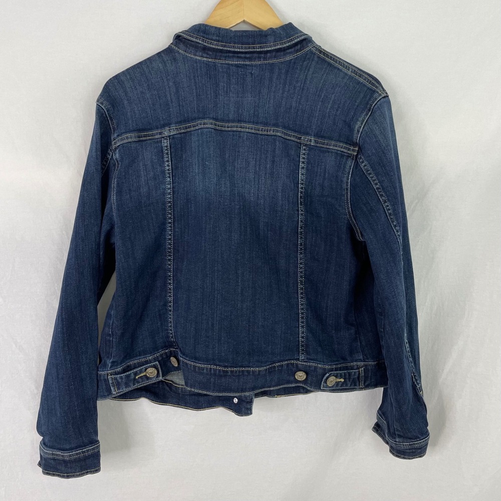 Torrid Jean Jacket Womens Plus 1X Blue Stretch Denim Pockets - Picture 2 of 9